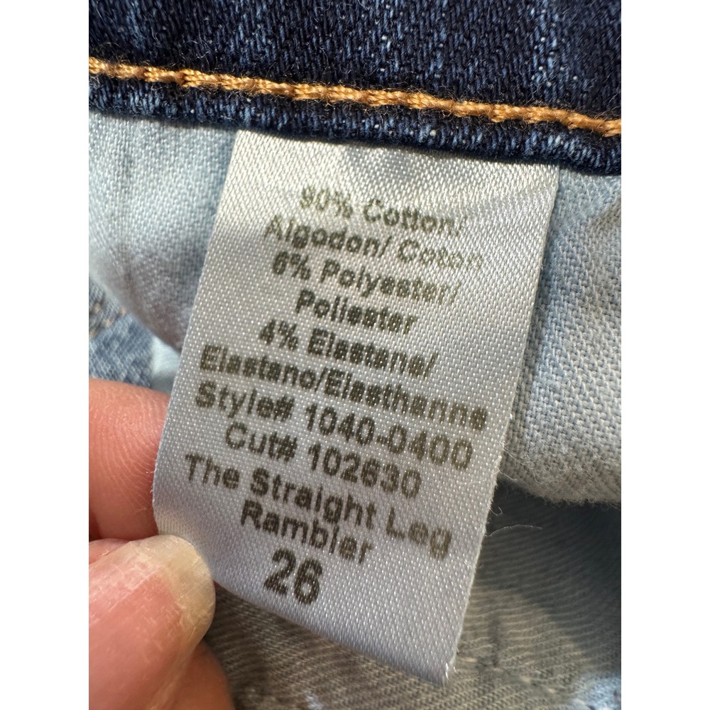 Current Elliott Jeans The Straight Leg Rambler Dark Wash Blue 26 Soft Stretch - Picture 6 of 7